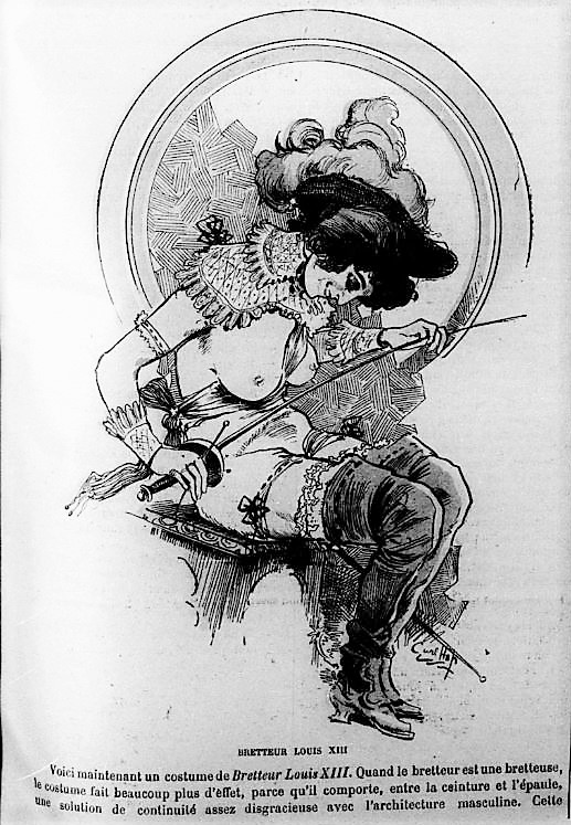Bretteur Louis XIII Journal Fin de siecle 7 janvier 1897