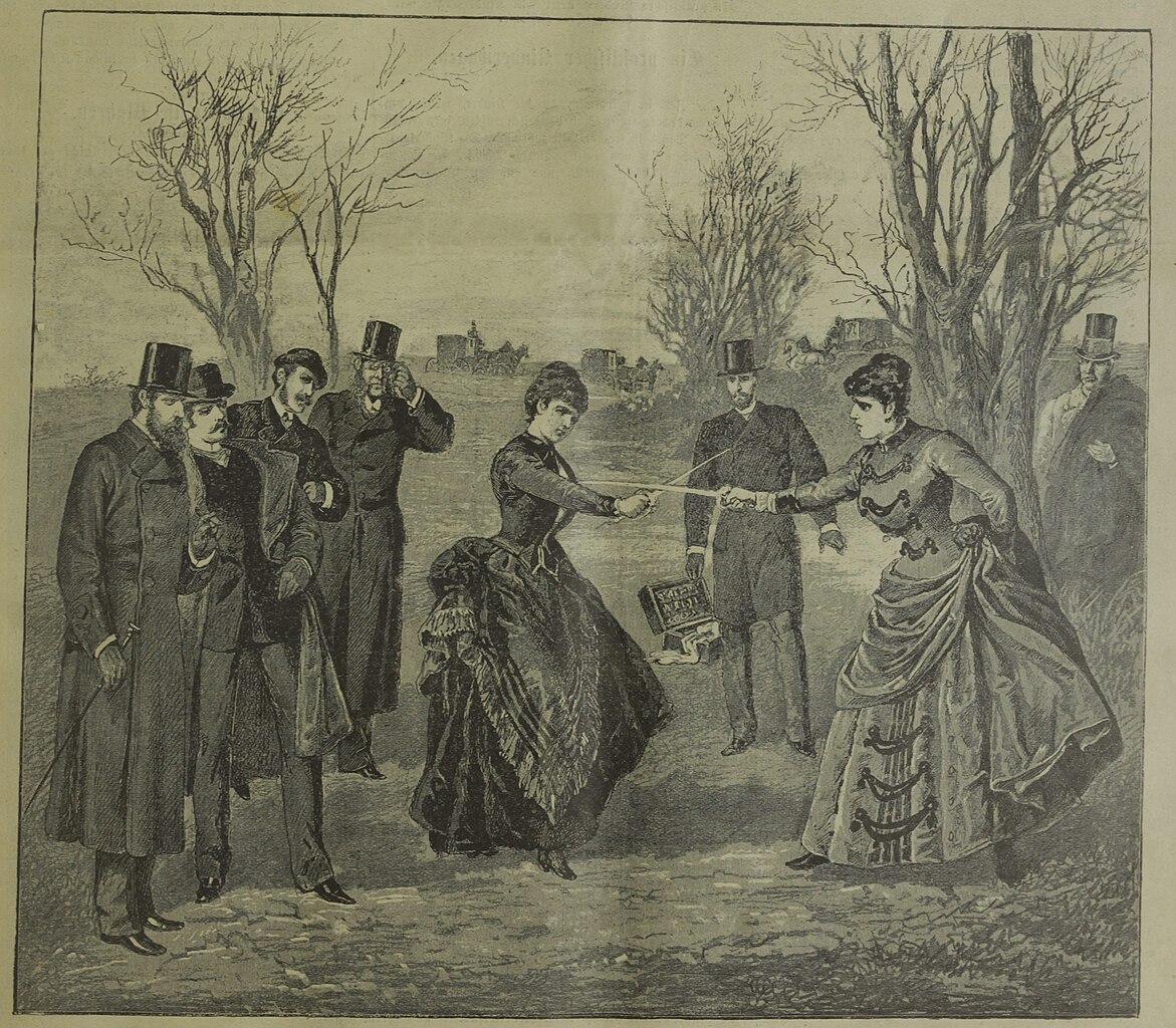 Duel Astié de Valsayre Miss Shelby Das Interessante Blatt of 8-4-1886