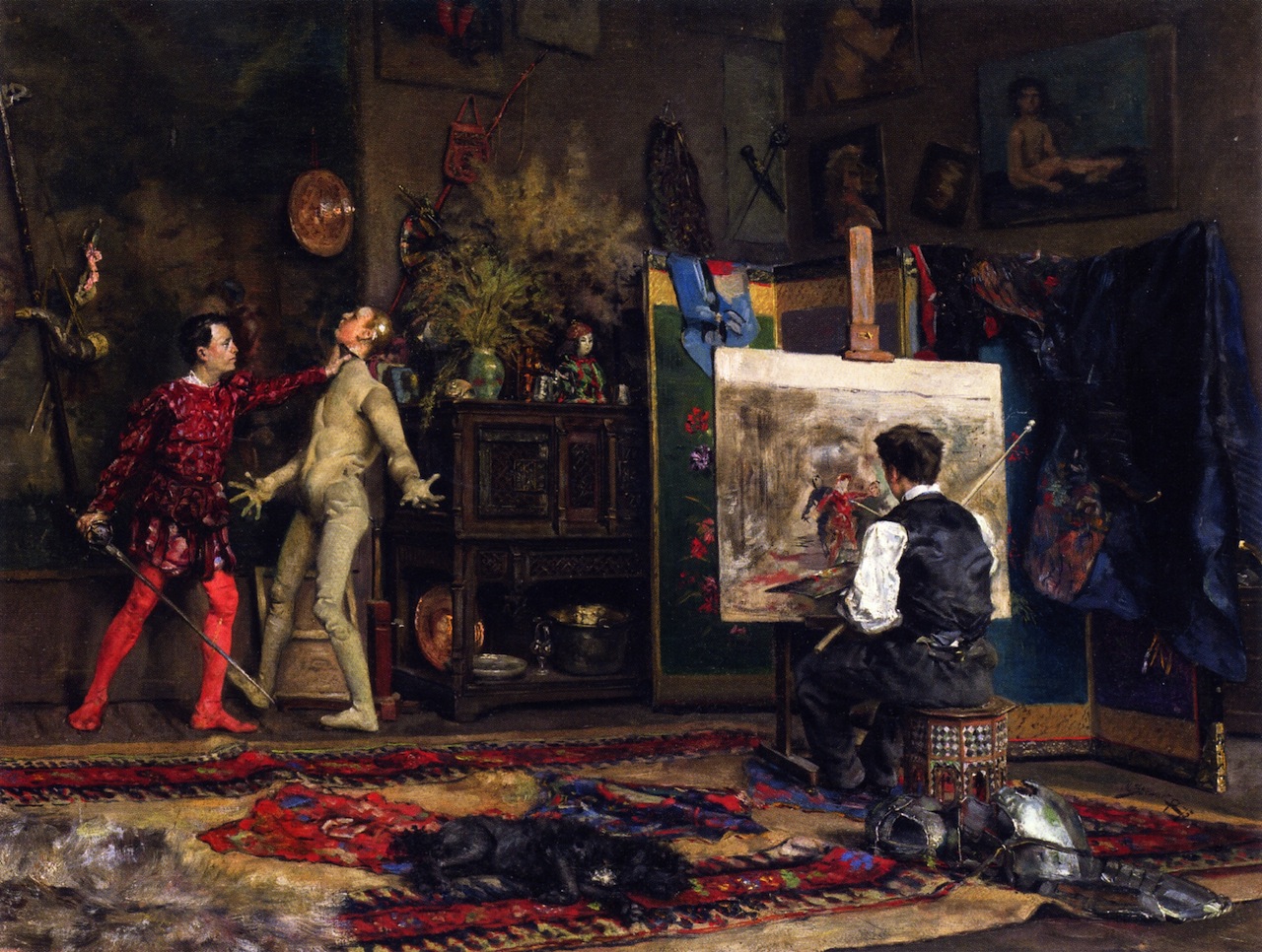 Julius LeBlanc Stewart, In the Artists Studio, 1875