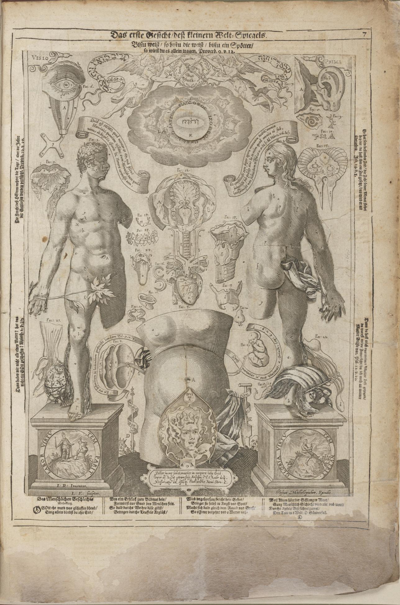 Lucas Killian 1619 Visio catoptri Microcosmici prima edition 1661
