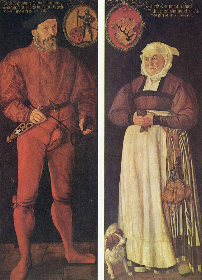 Portrait de Jacob Schwytzer et son épouse Elsbeth lochmann 1564 Tobias Stimmer , Bale Kunstmuseum