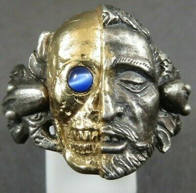 Very-Rare-Antique-Georgian-Memento-Mori-Silver-Ring