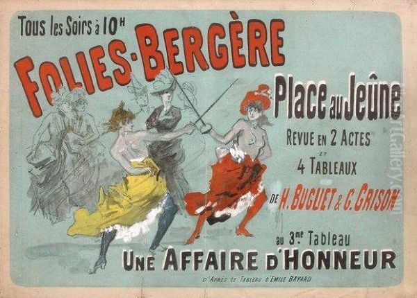 jules-cheret-folies-bergere place-au-jeune une-affaire-dhonneur 1er decembre 1886