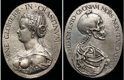 1612 Medaille auf die Vergänglichkeit Vorder- und Ruckseite Jan de Vos