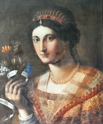 Jacopo Ligozzi, recto of female portrait, 1604, panel, private collection