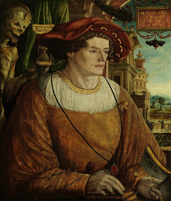 Master H. F. 1524 Portrait of a Young Merchant Akademie der bildenden Künste Vienne