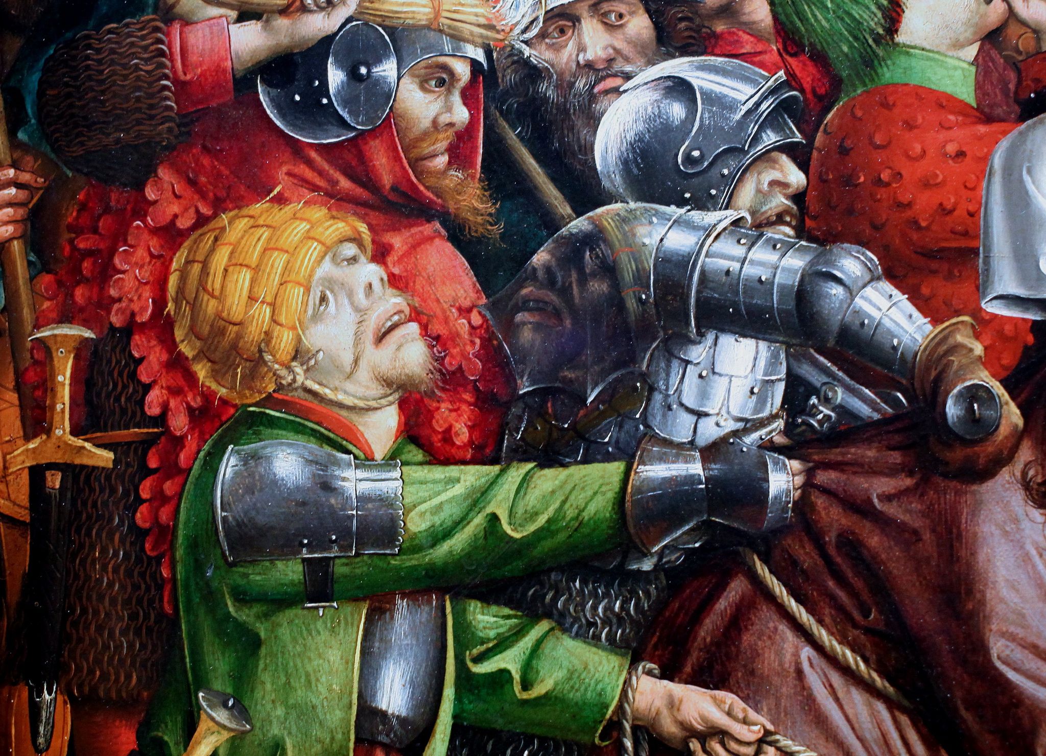 1450 ca Master_of_the_Karlsruhe_Passion Arrest_of_Christ Wallraf–Richartz Museum Cologne detail