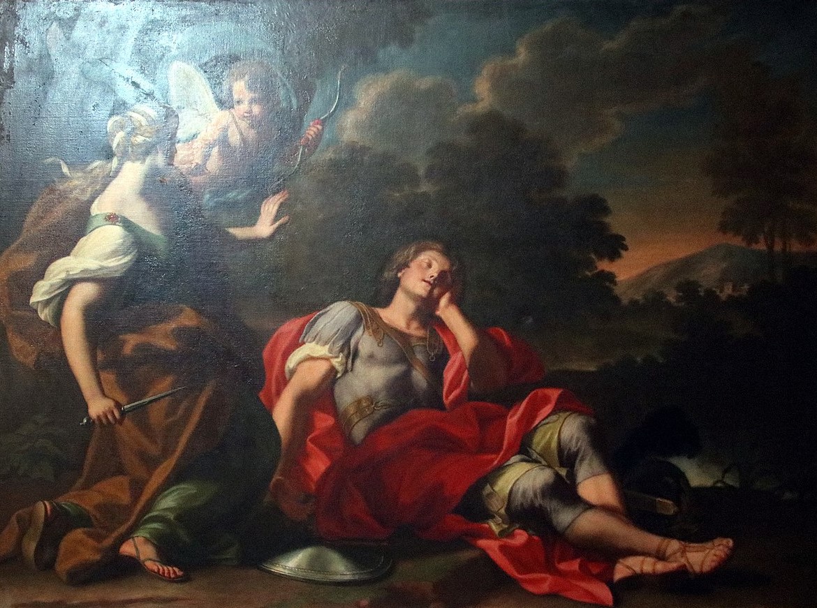 1730 ca Lapis Gaetano, Armida tenta di uccidere Rinaldo Galleria nazionale delle Marche