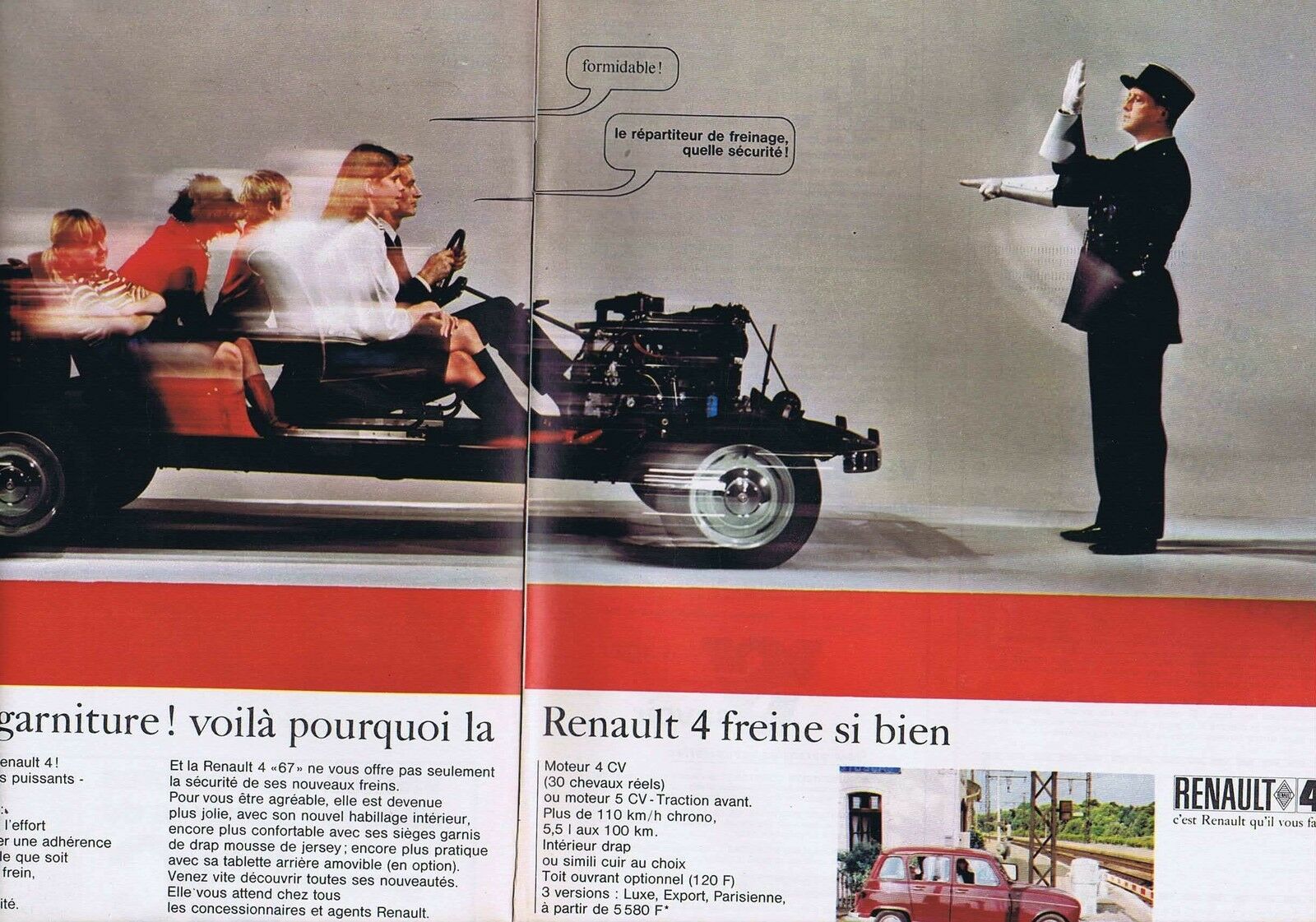 1967 Renault la renault 4 freine si bien