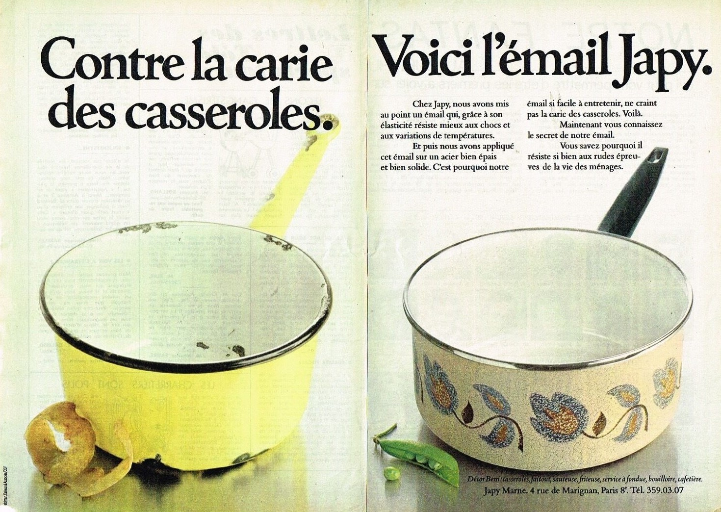 1975 Les casseroles email Japy