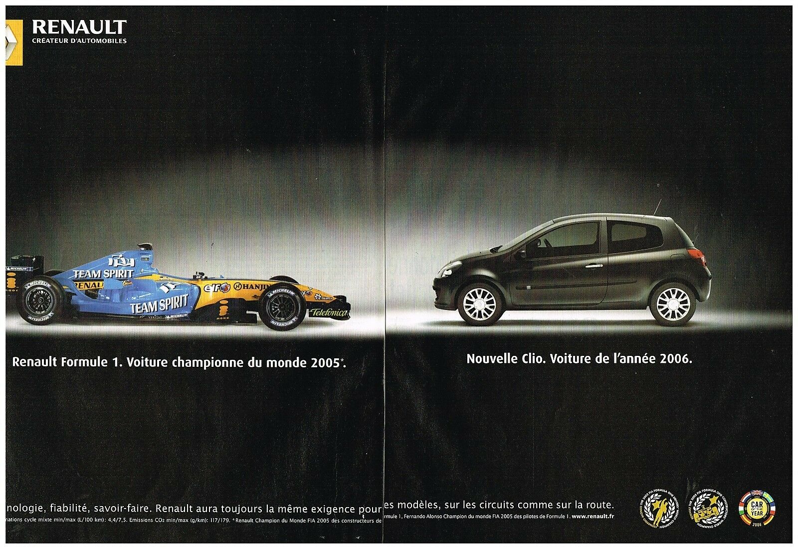 2005 Renault F1 et Clio.