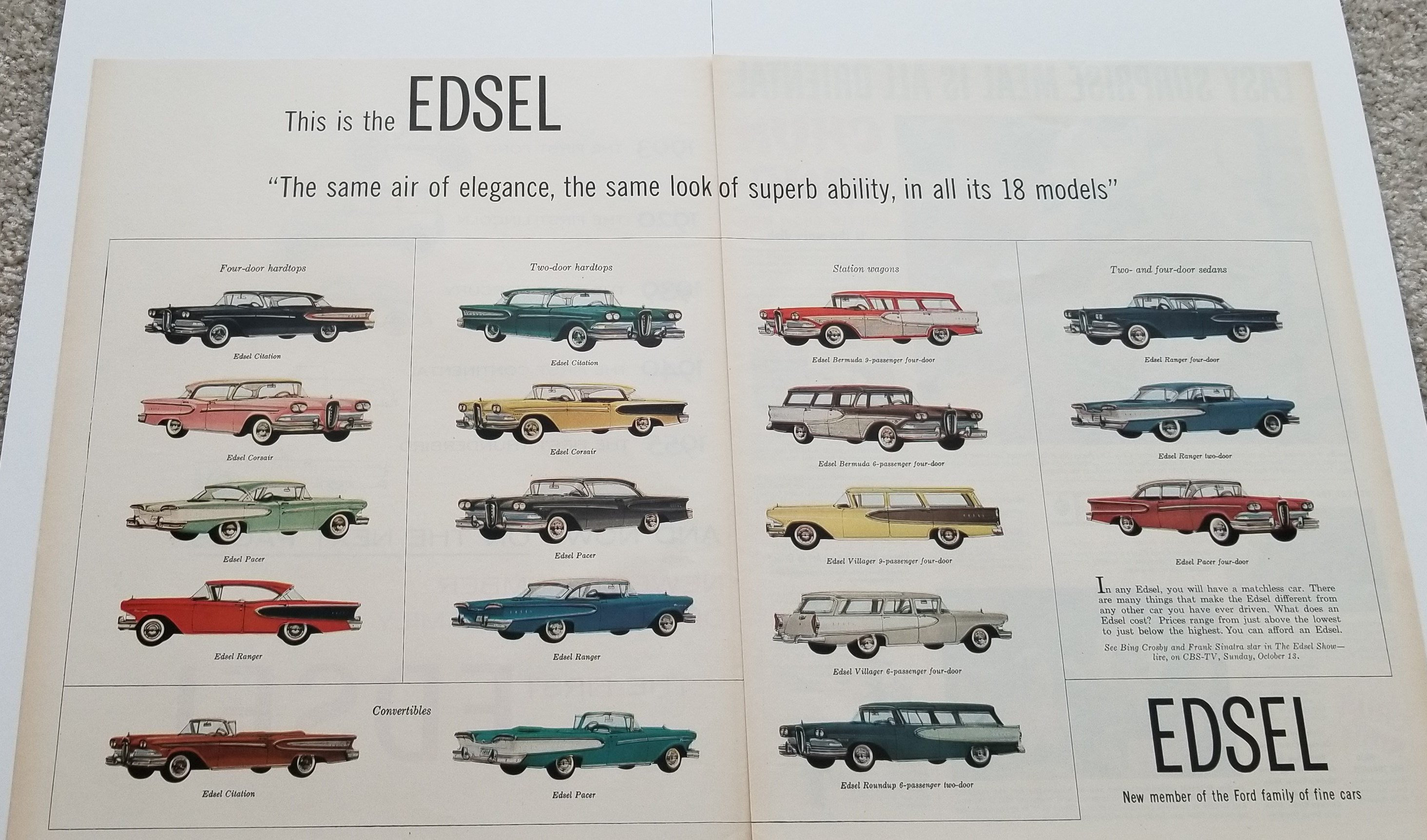 FORD EDSEL AD, 1957