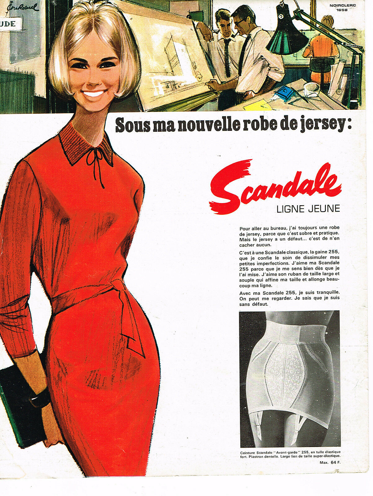 scandale 1965 pierre-couronne A6 robe de jersey