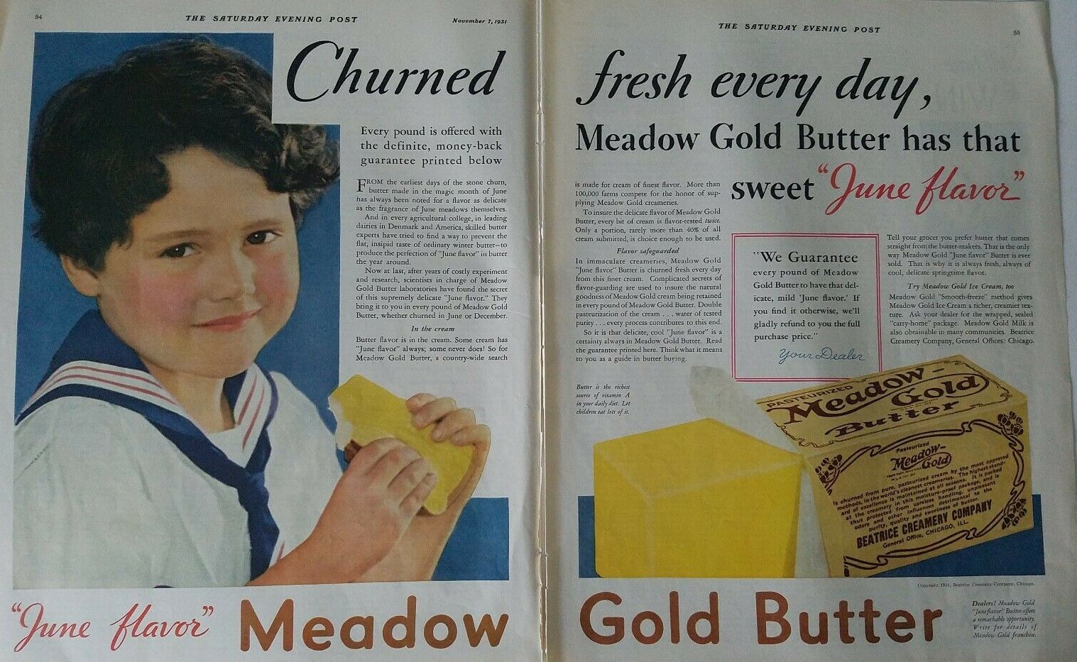 1931 Meadow Gold Butter