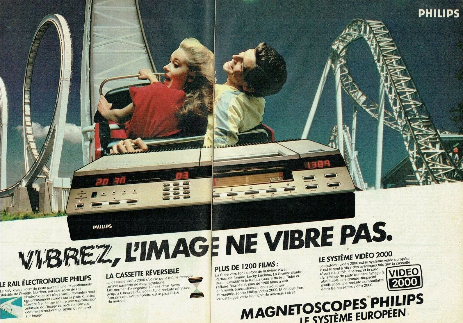 1982 magnetoscope Video 2000 Philips