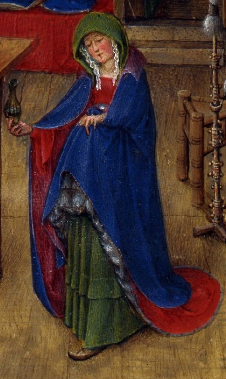 Naissance de Saint Jean Baptiste, fol. 93v, from the Turin-Milan Hours, ca. 1445–52. Turin Marie seule