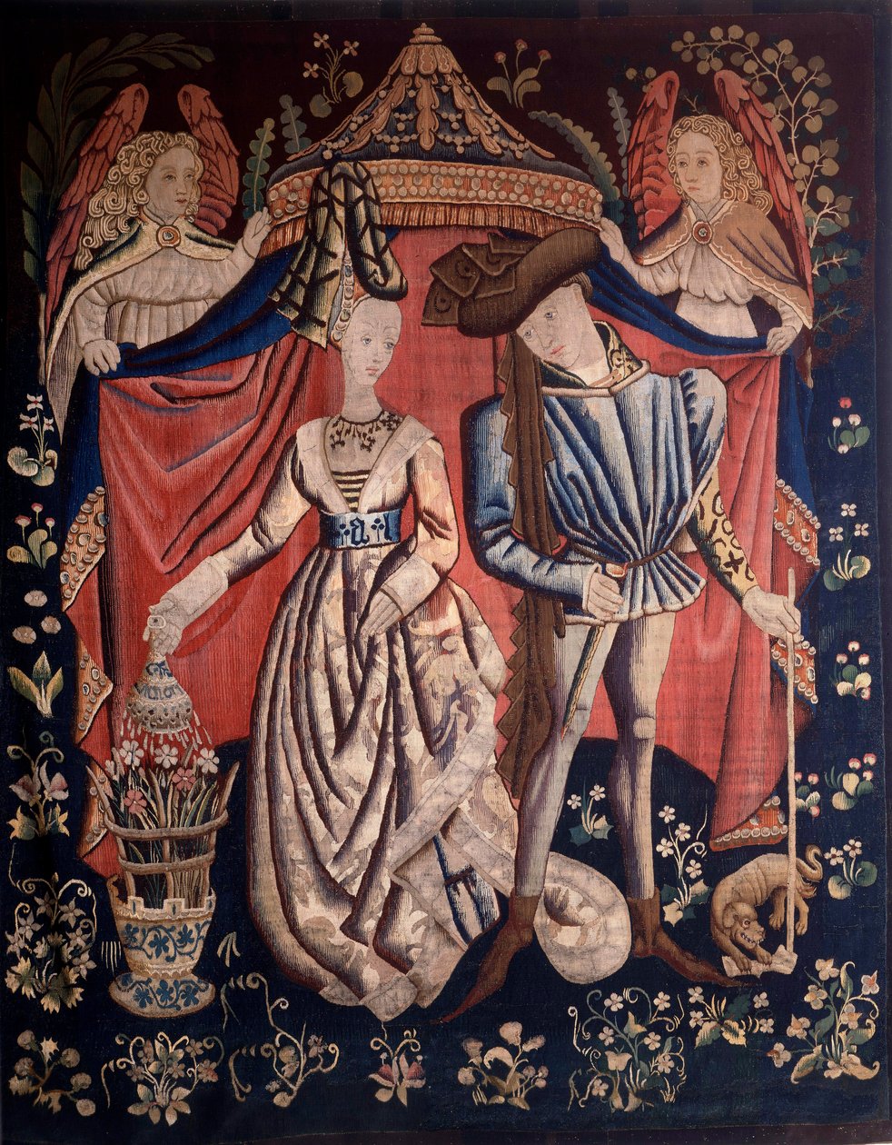 Couple sous un Dais 1450-60; musee des Arts Decoratifs