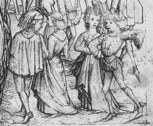 Maitre du Livre de Raison 1475-85 Enfants de Venus fol. 15r col priv