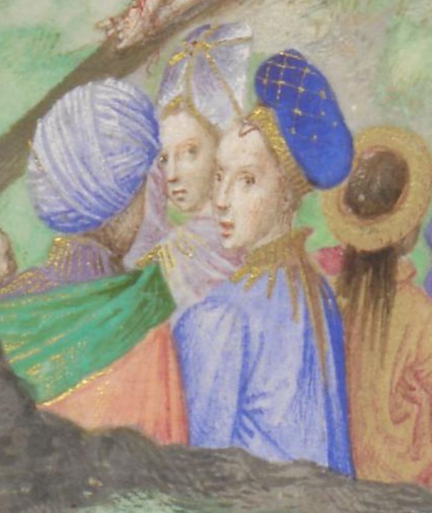 1477 Maitre viennois de Marie de Bourgogne Heures de Marie de Bourgogne ONL Codex vindobonensis 1857 Folio 43V visages