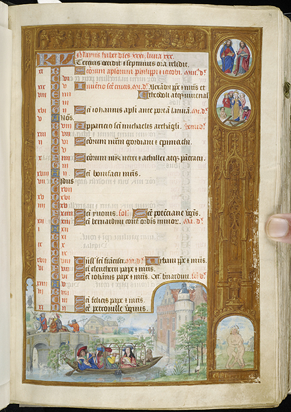1500 ca Breviary Belgium, Bruges, MS M.52 fol. 4r Morgan Library detail