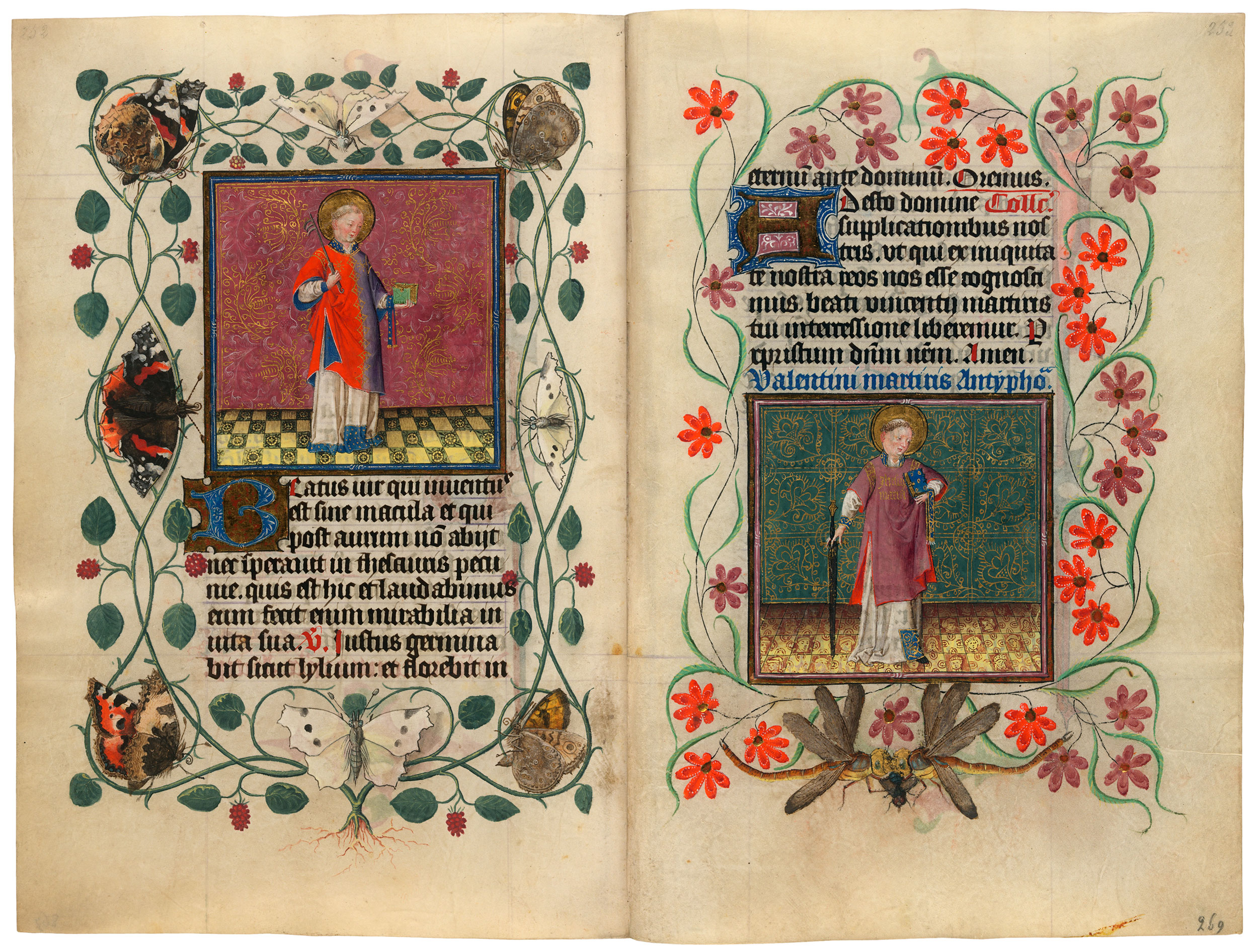 Heures de Catherine de Cleves ca. 1440 Morgan MS M.917-945, St Vincent et Valentin pp. 268-69