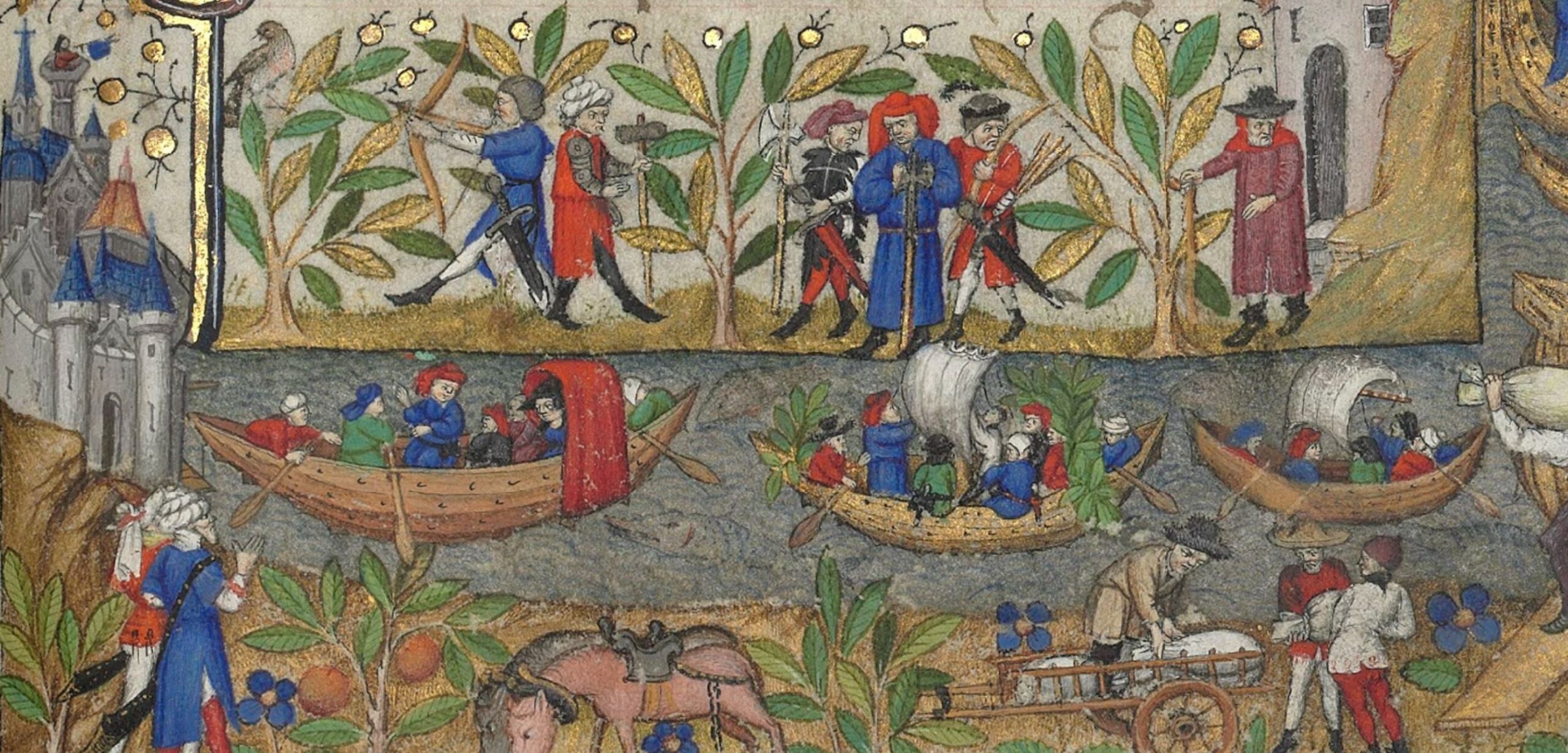 Heures de Marguerite d’Orleans 1430 ca BNF Latin 1156B fol 174r Gallica detail barques