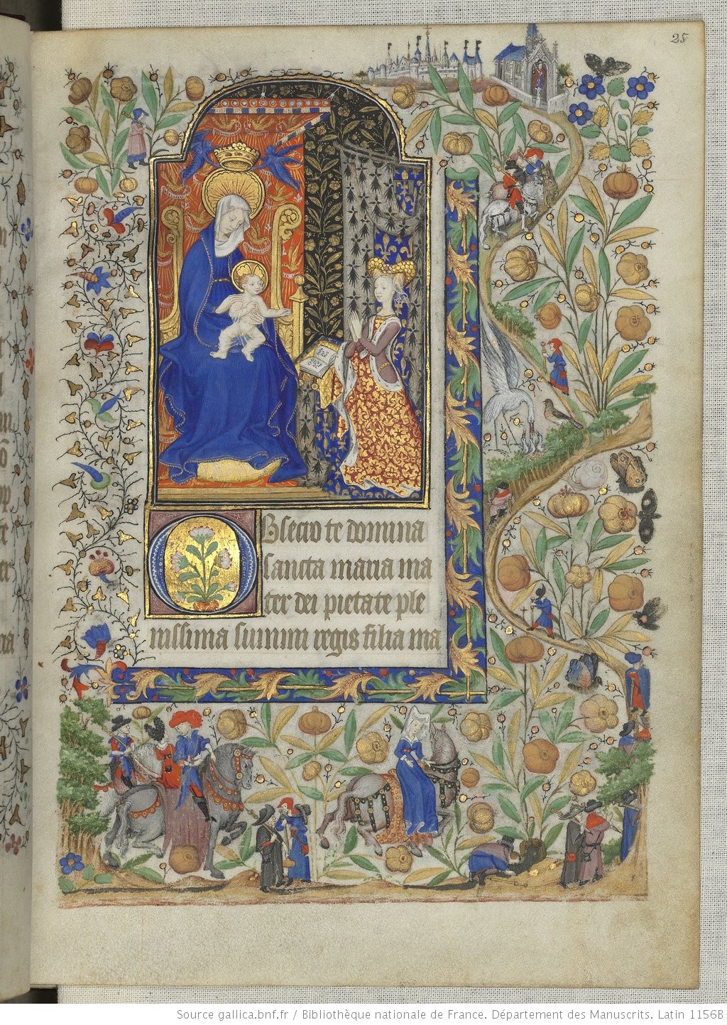 Heures de Marguerite d’Orleans 1430 ca BNF Latin 1156B fol 25r Gallica