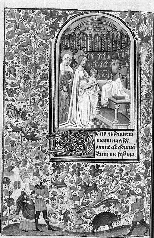 Heures de Pierre II (Paris, BnF. ms. lat. 1159 vue 71