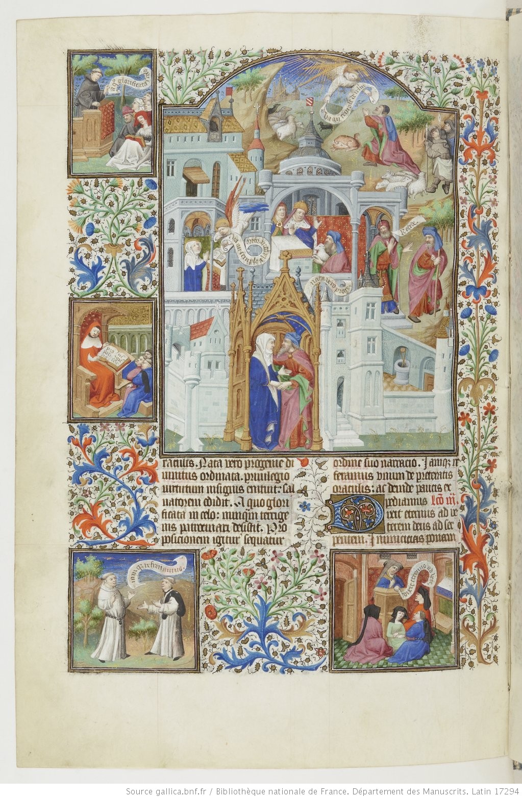 Maitre de Bedford (atelier), 1424-1435, Breviaire de Salisbury, pour le duc de Bedford BNF Lat 17294 fol 386v Histoire de Joachim et Anne gallica