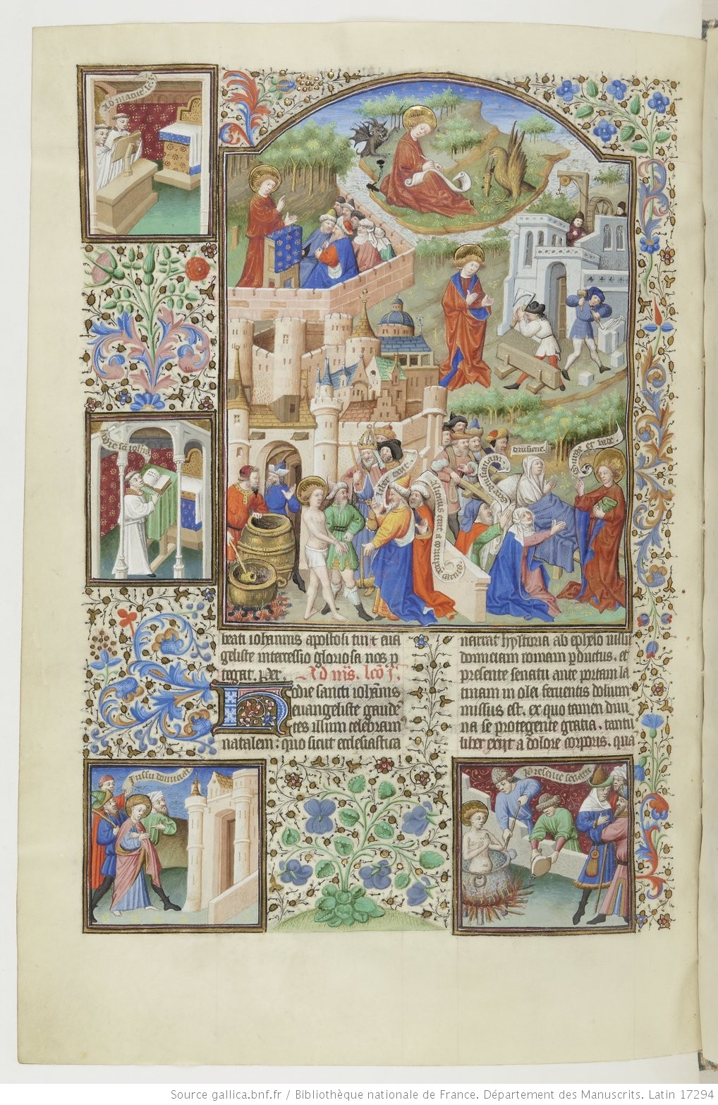 Maitre de Bedford (atelier), 1424-1435, Breviaire de Salisbury, pour le duc de Bedford BNF Lat 17294 fol 455v Saint Jean gallica