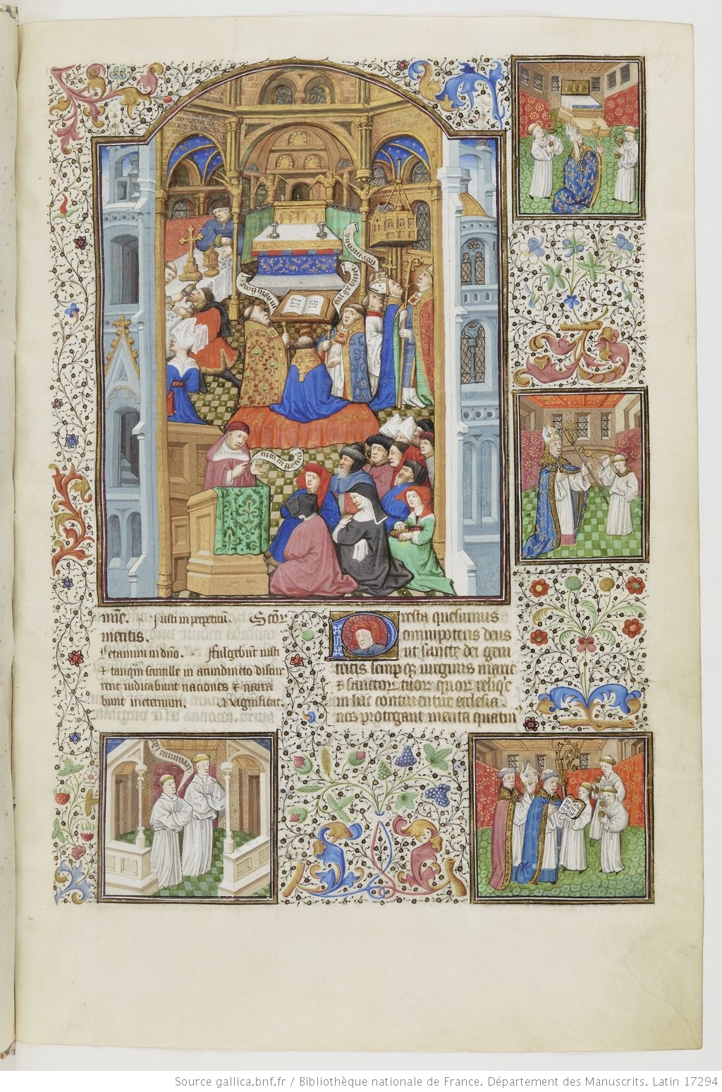 Maitre de Bedford (atelier), 1424-1435, Breviaire de Salisbury, pour le duc de Bedford BNF Lat 17294 fol 497r saintes reliques gallica