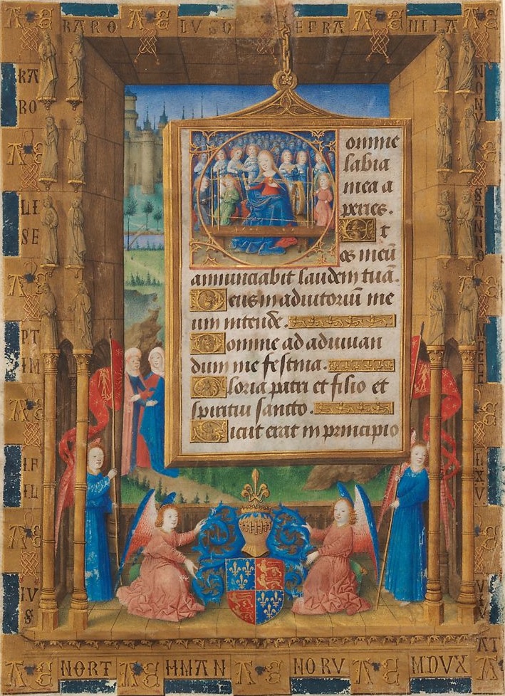Master of Charles of France 1465 Annunciation C Hours of Charles of France MET verso vierge annonciation