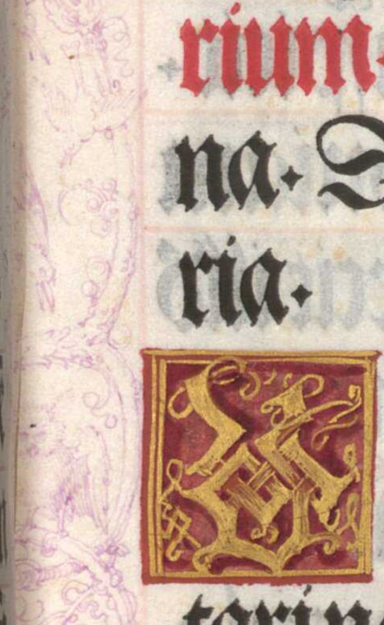 Durer 1515 Livre de Prieres de l'Empereur Maximilien Bordure de l'Annonciation, p 73