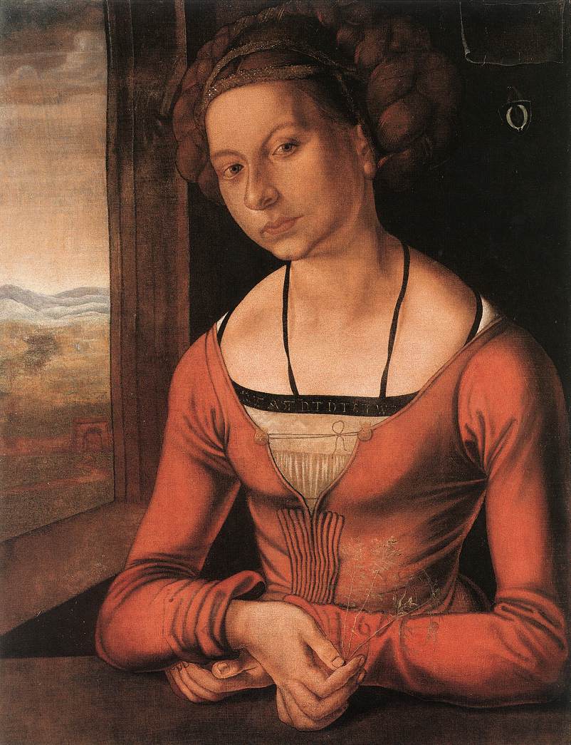 portrait-of-young-woman-called-katherina-furleger-with-Her Hair Done Up Gemaldegalerie Berlin