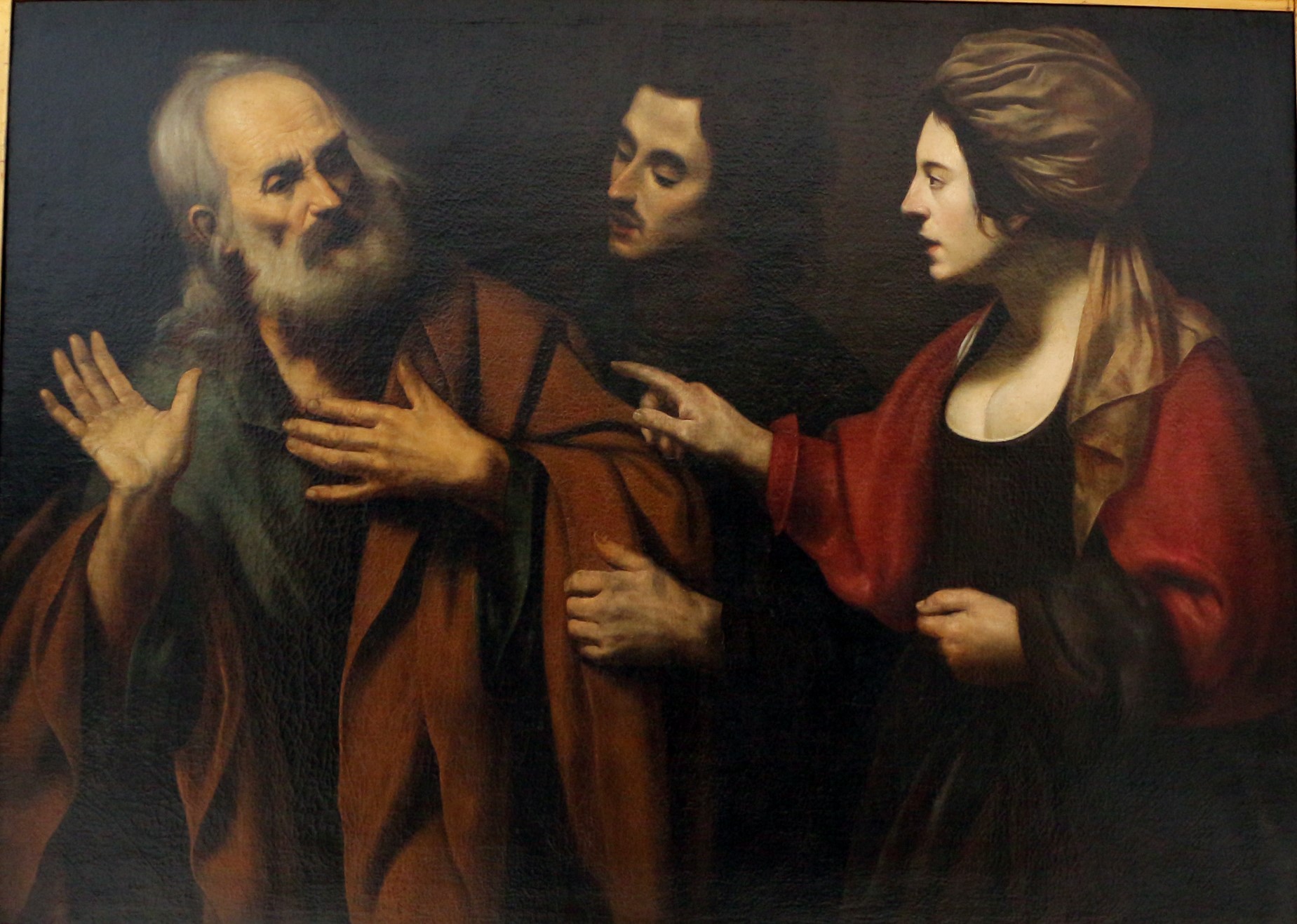 1610-15 ca Spadarino,_negazione_di_pietro,_ Pinacoteca Nazionale di Bologna