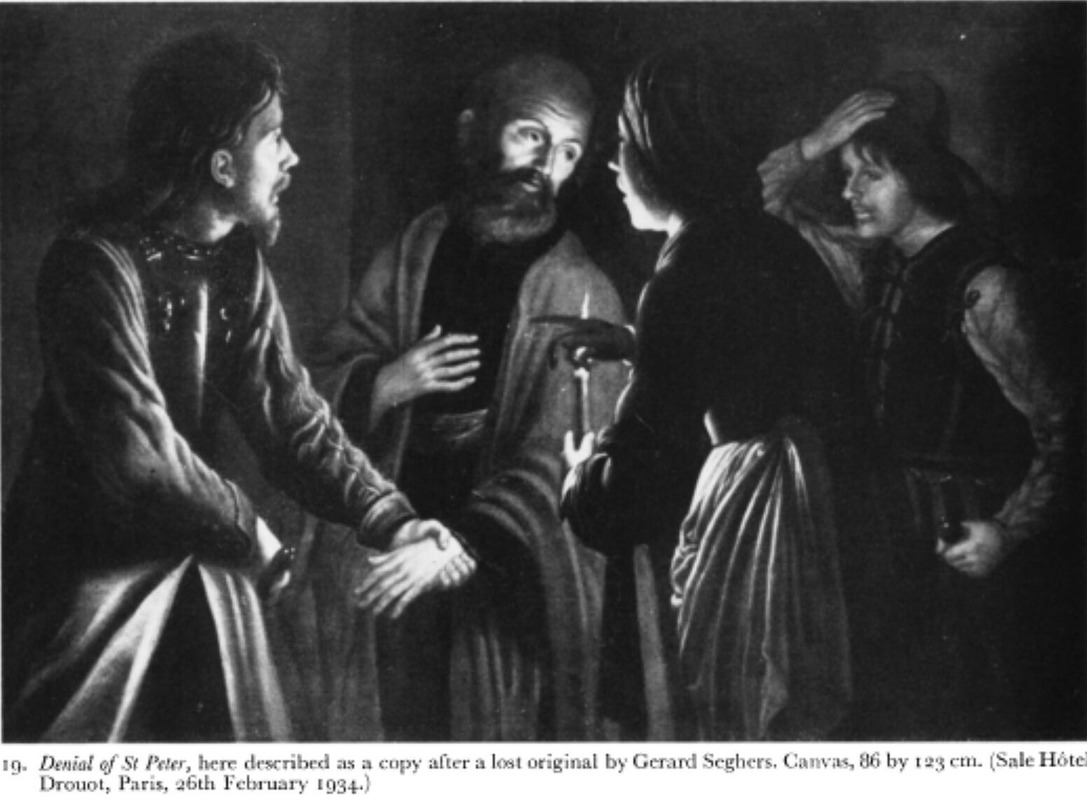 1620-25 Seghers Reniement de St Pierre Vente Drouot Benedict Nicolson