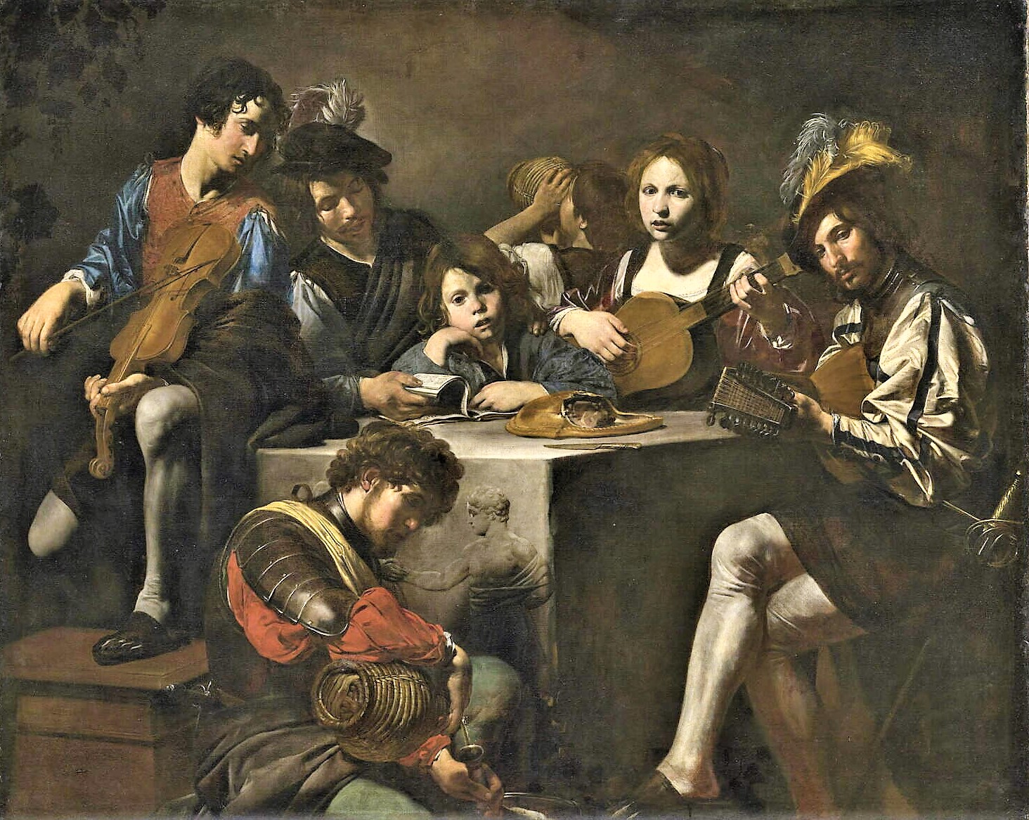 1624-26-Valentin-de-boulogne-Le-concert-au-bas-relief-louvre