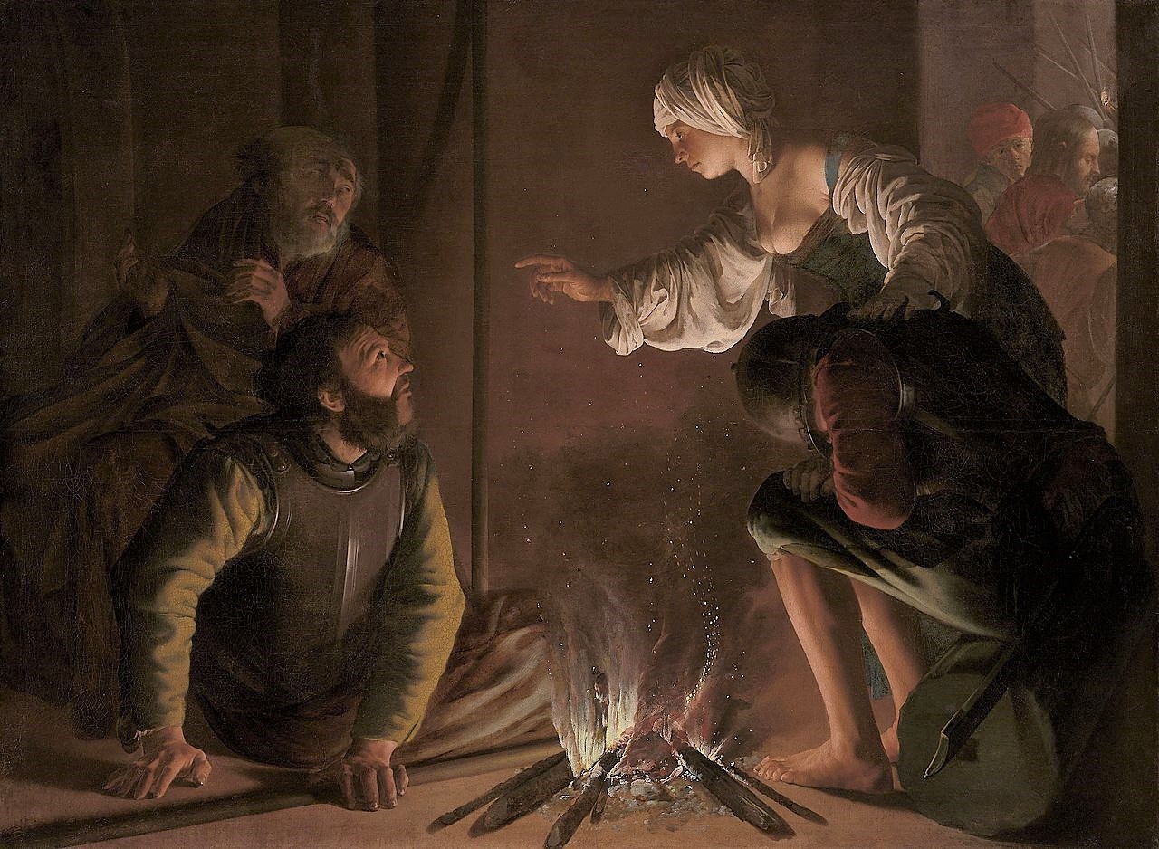 1626-29 Hendrick_Terbrugghen_-_The_Denial_of_Saint_Peter_Art_Institute_of_Chicago sombre