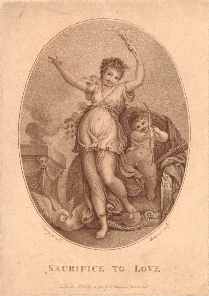 1780 Sacrifice à l'Amour, gravure de Robert Menageot after Richard Cosway. British Museum