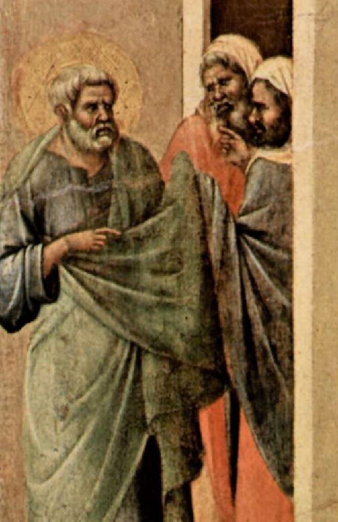 Duccio di Buoninsegna, 1311, 2eme et troiseme reniement, Maesta, Museo dell'Opera Metropolitana del Duomo, Sienne ceux