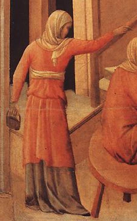 Duccio di Buoninsegna, 1311, Anne et premier Reniement, Maesta, Museo dell'Opera Metropolitana del Duomo, Sienne servante