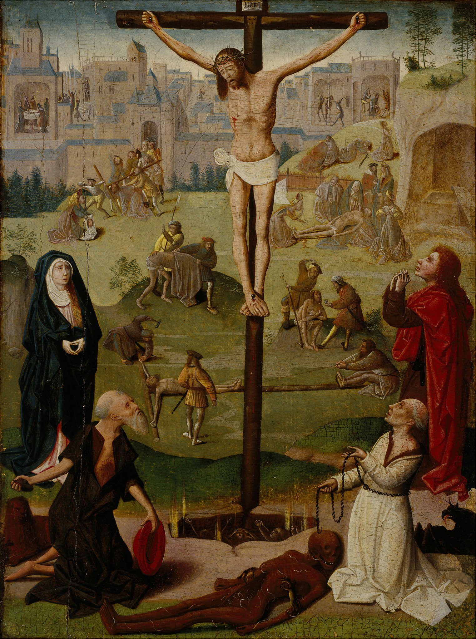 Geertgen tot Sint Jans 1480 Crucifixion National Gallery of Scotland Edimbourg 24.40 x 18.40