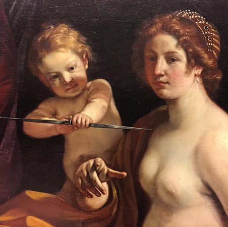 Guercin 1633 venus-mars-and-cupid Galleria Estense modene detail