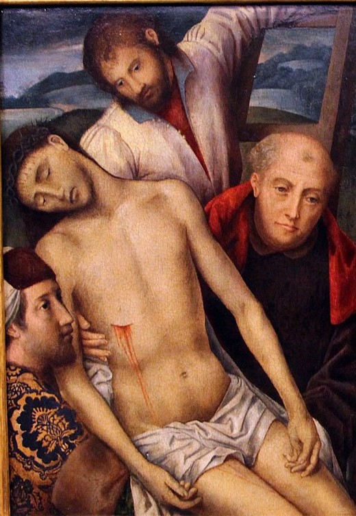 Memling 1485 ca Lachovsky-Bardi Diptych Deposition collection privee