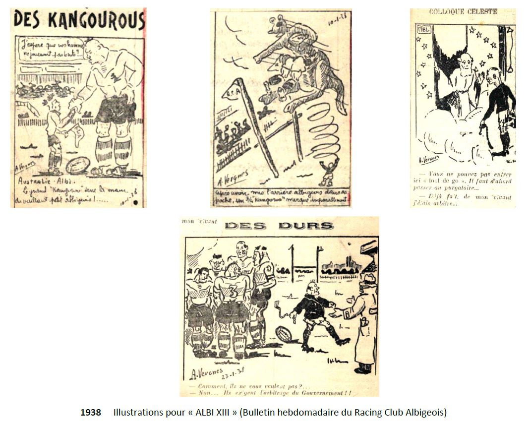 1938 Andre Marie Vergnes Bulletin hebdomadaire du Racing Club Albigeois