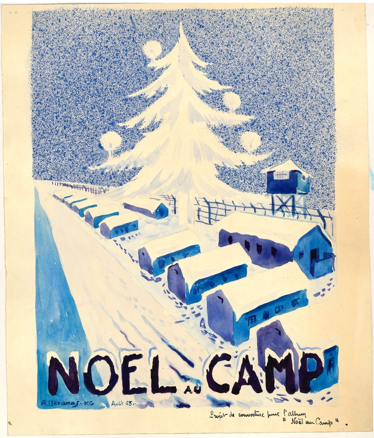 1943 08 Andre Marie Vergnes Noel au camp
