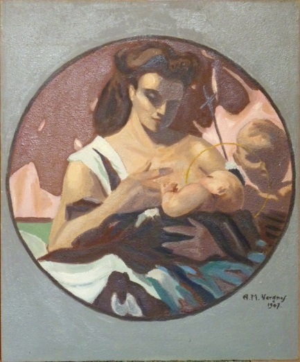 1947 Andre Marie Vergnes Vierge a l'enfant