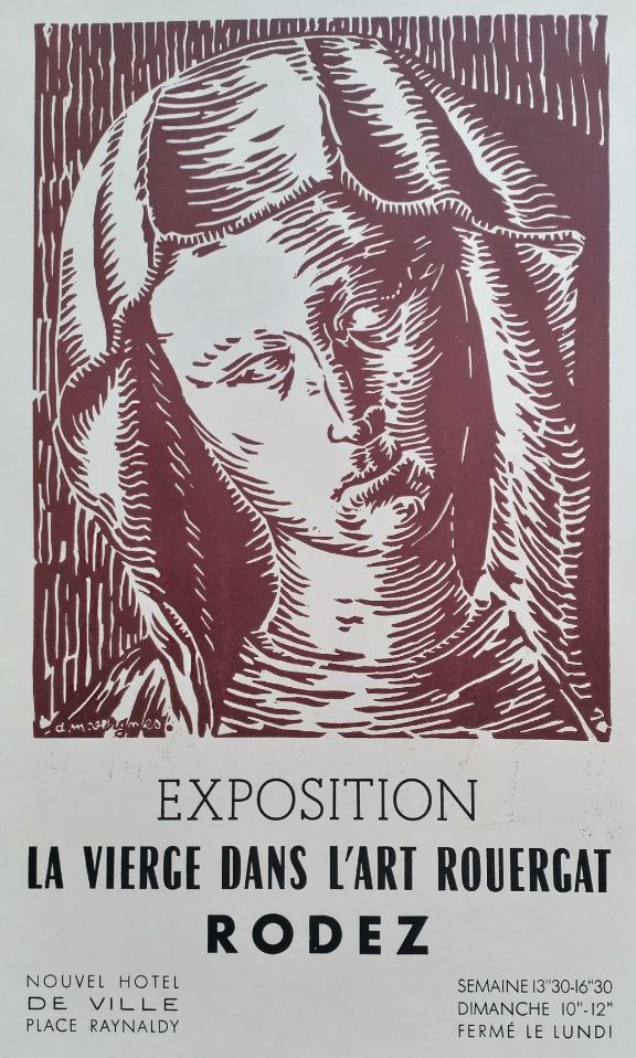 1951 Andre Marie Vergnes Notre Dame en Rouergue affiche