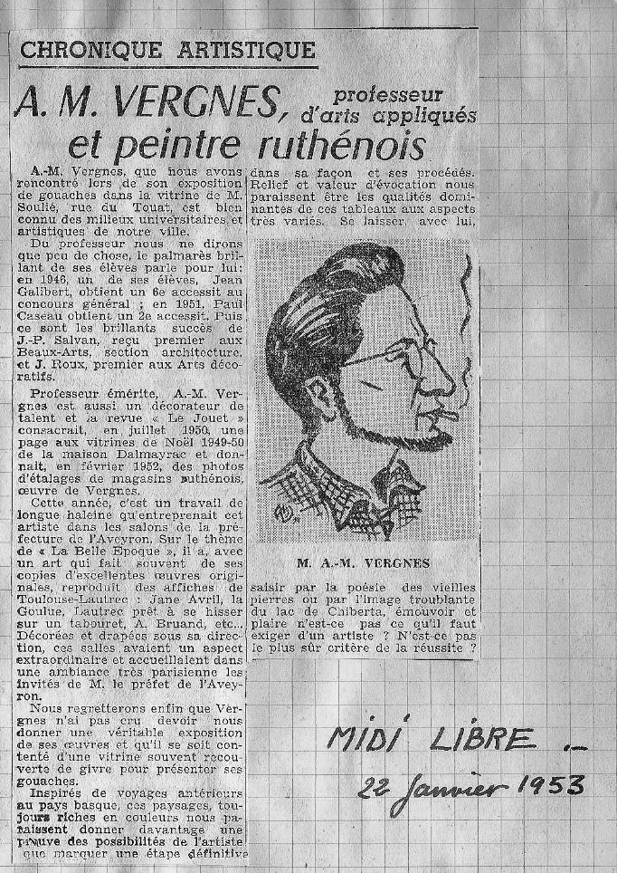 1951 Andre Marie Vergnes Jacques Bousquet Fisionomia dell uomo