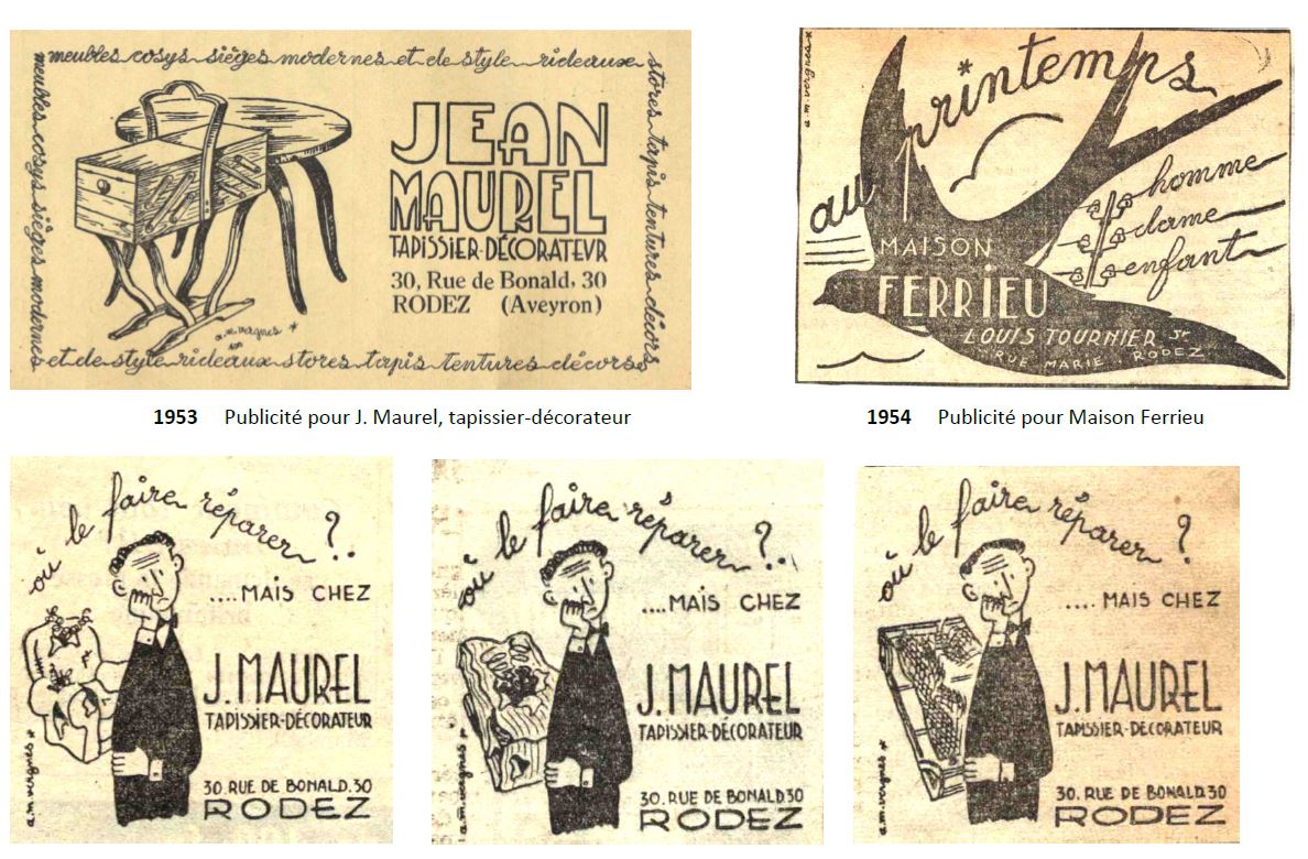 1954 Andre Marie Vergnes Publicites Jean Maurel